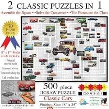 Classic Cars: 2 Classic Puzzles in 1 500 pc
