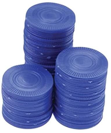 Poker Chips Blue 100 pc