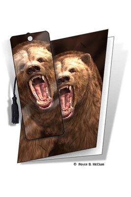 Grizzley Card and 3D Bookmark