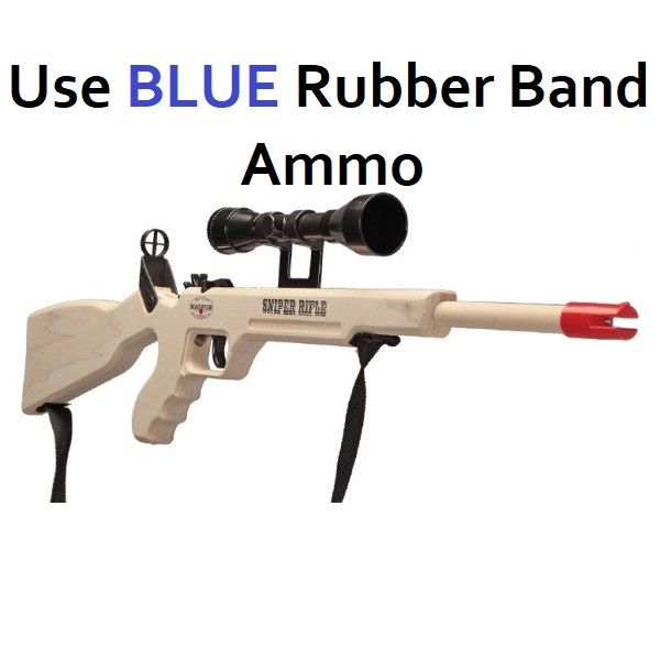 Sniper Rifle with Scope &amp; Sling Rubber Band Gun