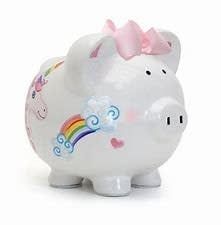 Unicorns  and Rainbows Piggy Bank