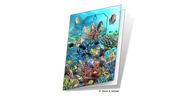 Waterworld Card and 3D Bookmark