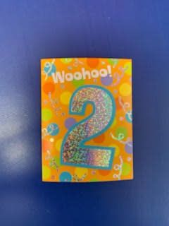 2 Yr Old Mini Birthday Card