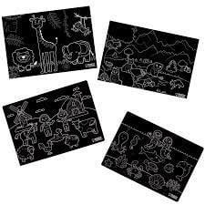 Chalkboard Placemat 4 Set Animals