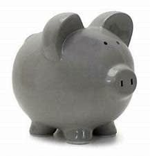 Grey Piggy Bank