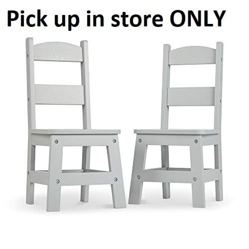 Wooden Chair Pair - Gray