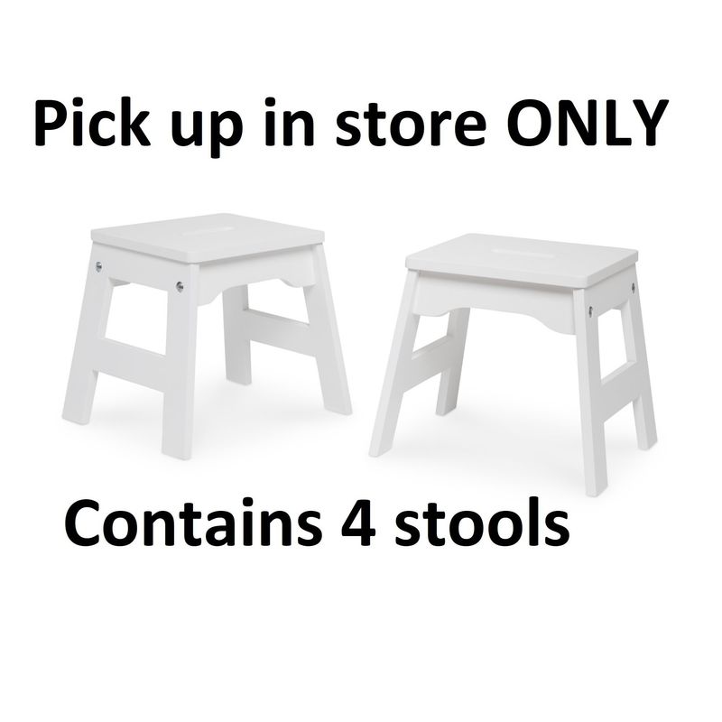Wooden Stools - Set of 4 White