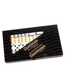 Double 6 Dominos (white w/colored dots)