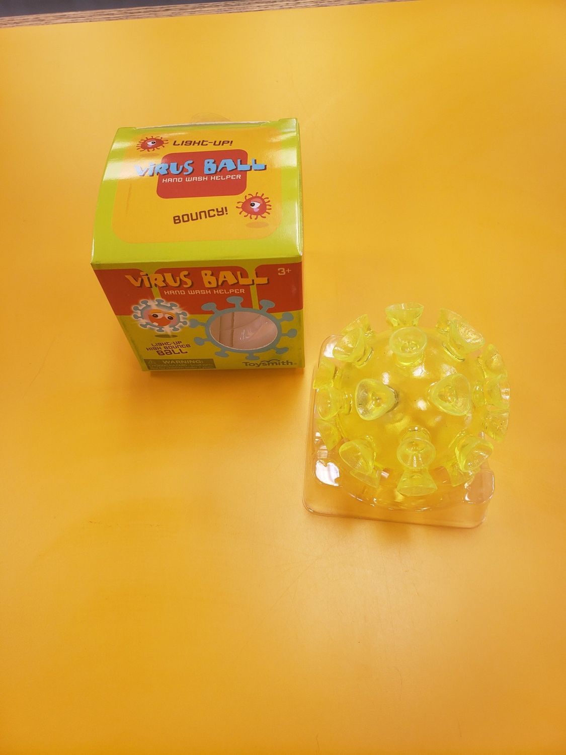 Virus Hand Wash Helper Ball Yellow