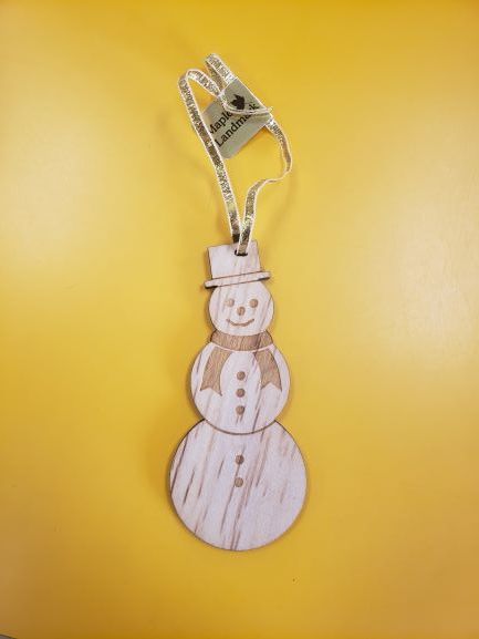 Wood Ornament Snowman
