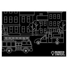 Chalkboard Placemat Emergency Vehicle