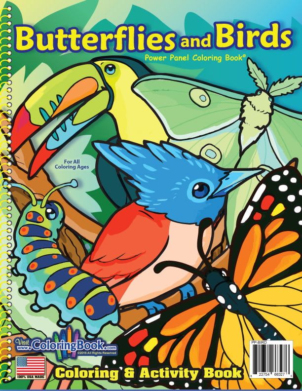 Butterflies &amp; Birds Coloring Book