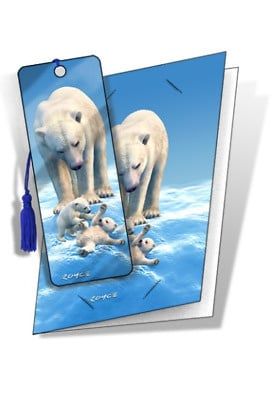 Polar Bear 3D Card and Bookmark