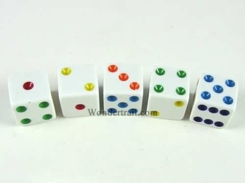 16mm Rainbow Spotted Singe Dice