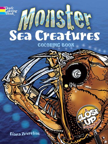 Monster Sea Creatures: A Close-Up Coloring Book - Diana Zourelias