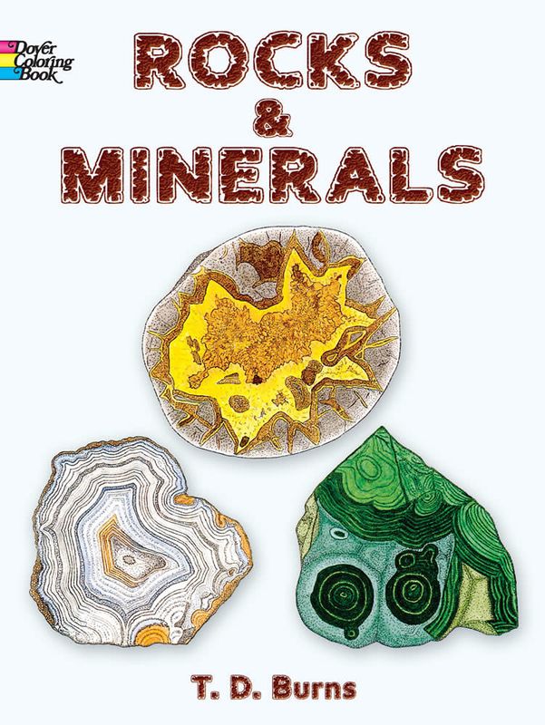 Rocks and Minerals Coloring Book - T. D. Burns