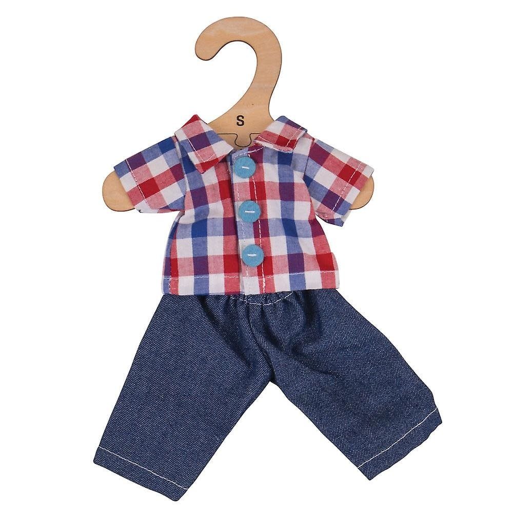 Small Checked Shirt and Jeans