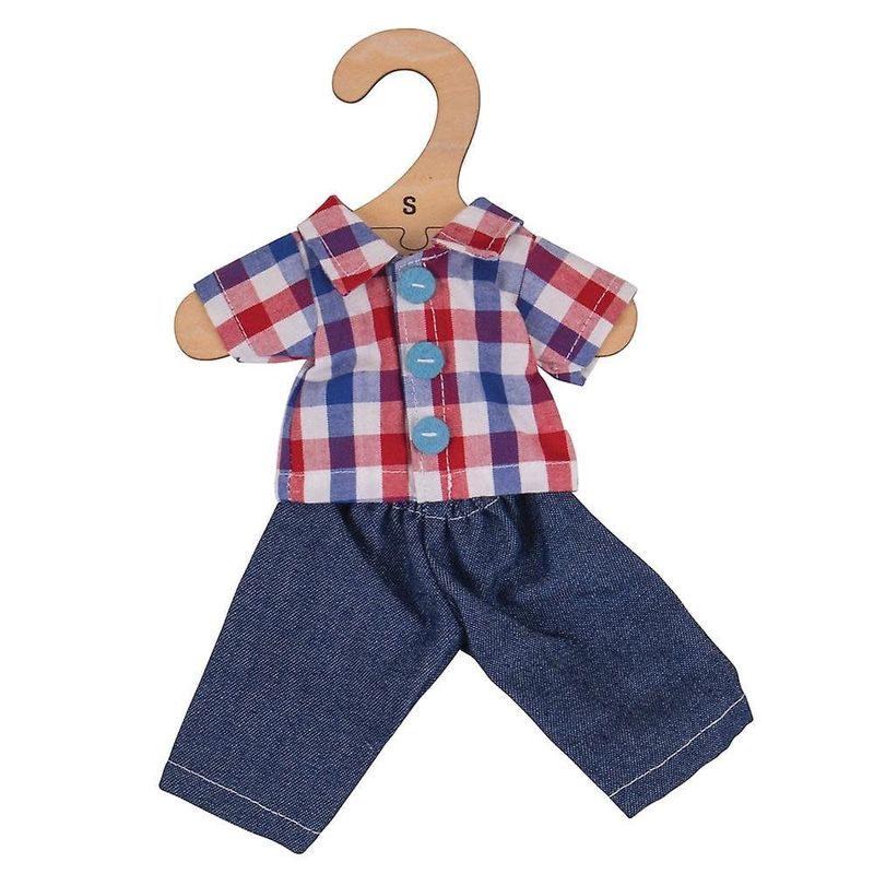 Small Checked Shirt and Jeans