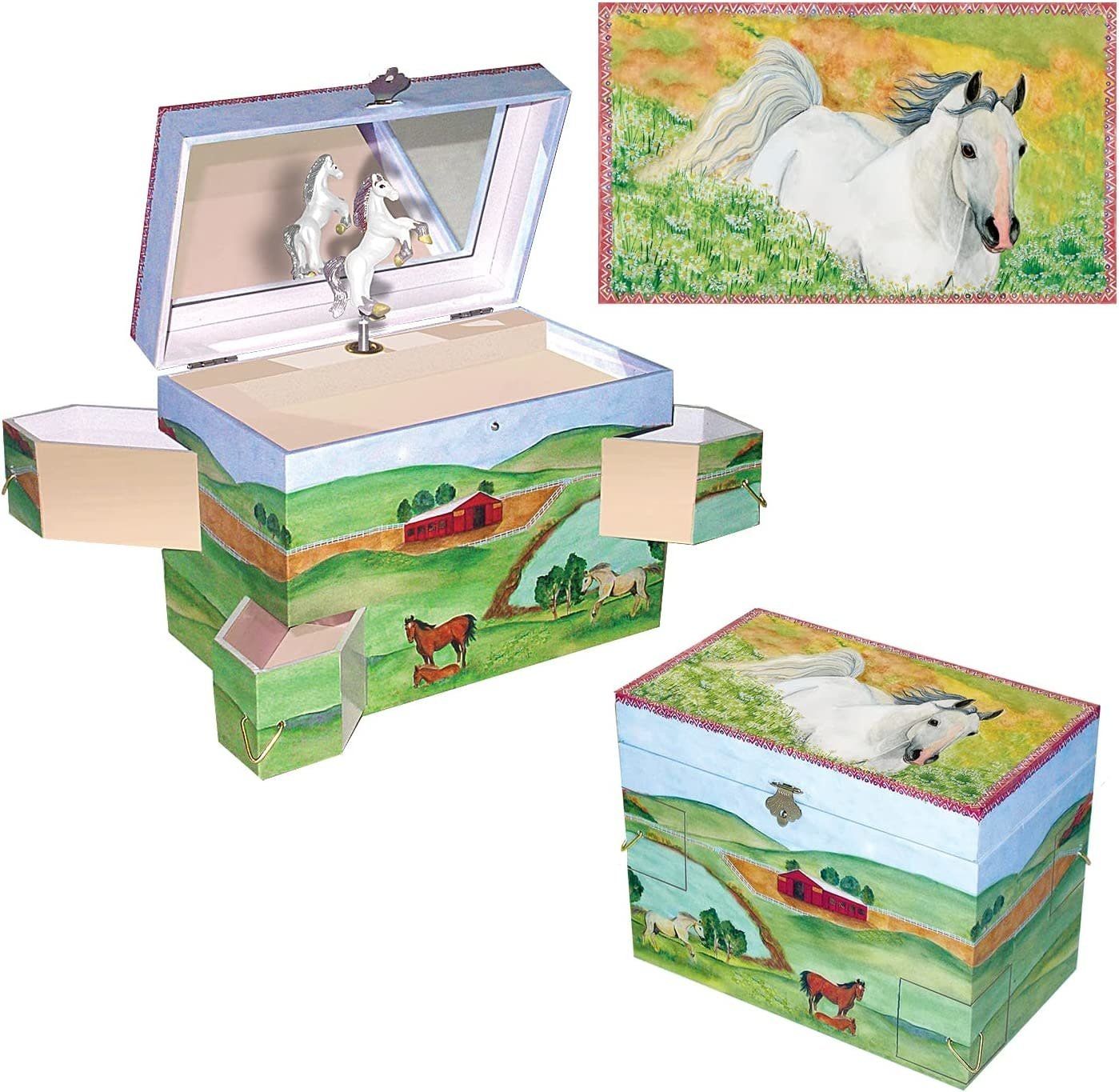 Hide Away Horse Musical Jewelry Box