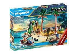 Pirate Treasure Island with Rowboat