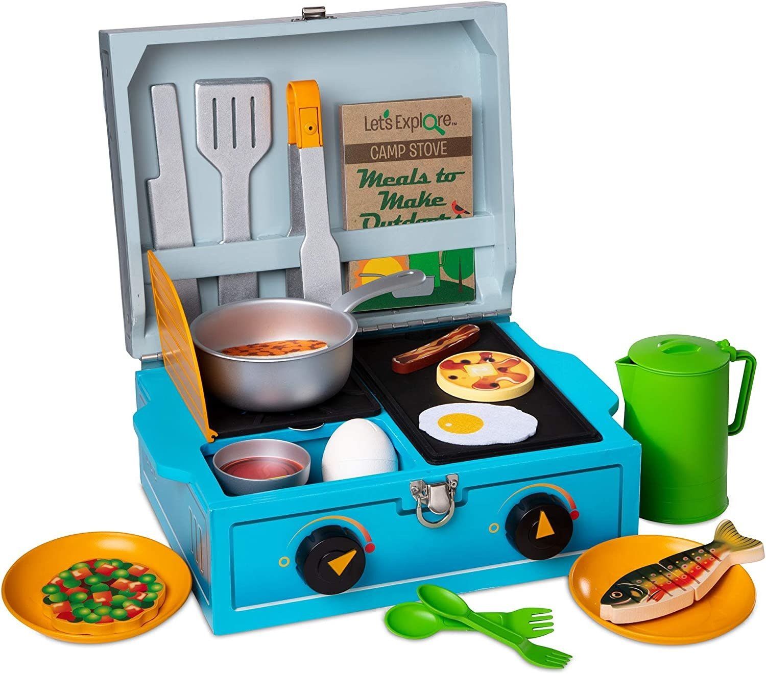 Let&#39;s Explore Wooden Camp Stove Play Set