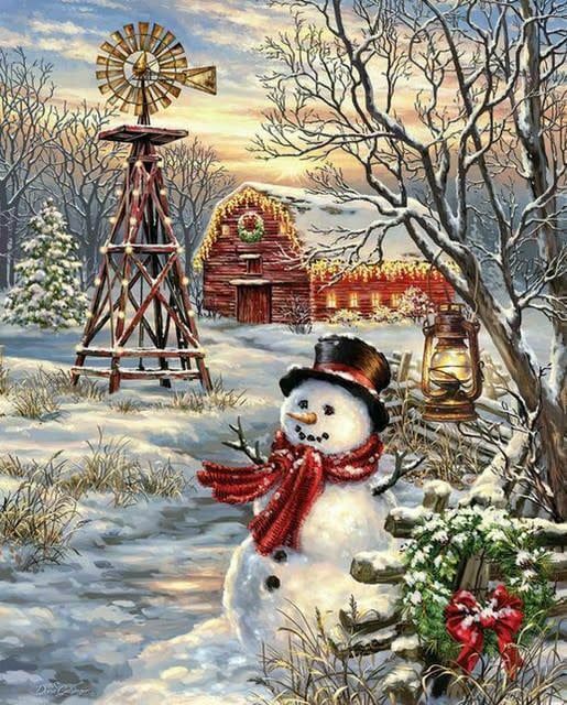 Winter Windmill 1000 Piece Jigsaw Puzzle