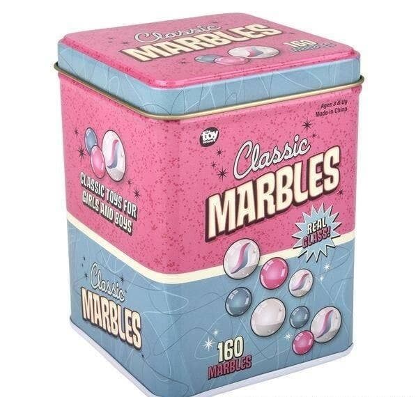 160 Marbles in a Tin