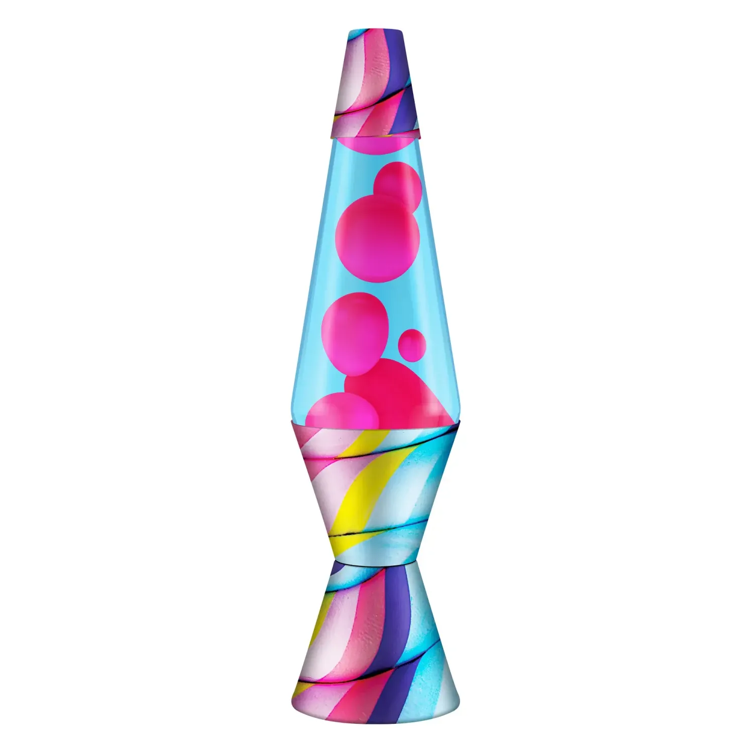 14.5&quot; Lava Lamp Candy Swirl Pink/Light Blue