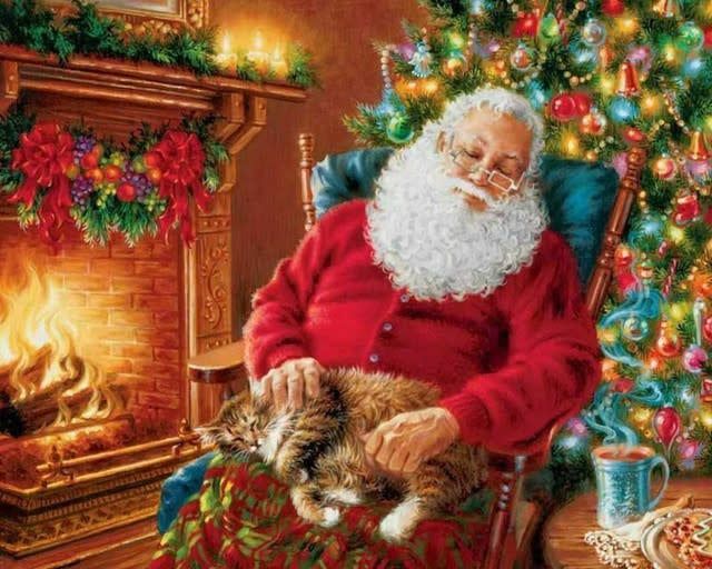 Santa&#39;s Cat Nap 1000 Piece Jigsaw Puzzle