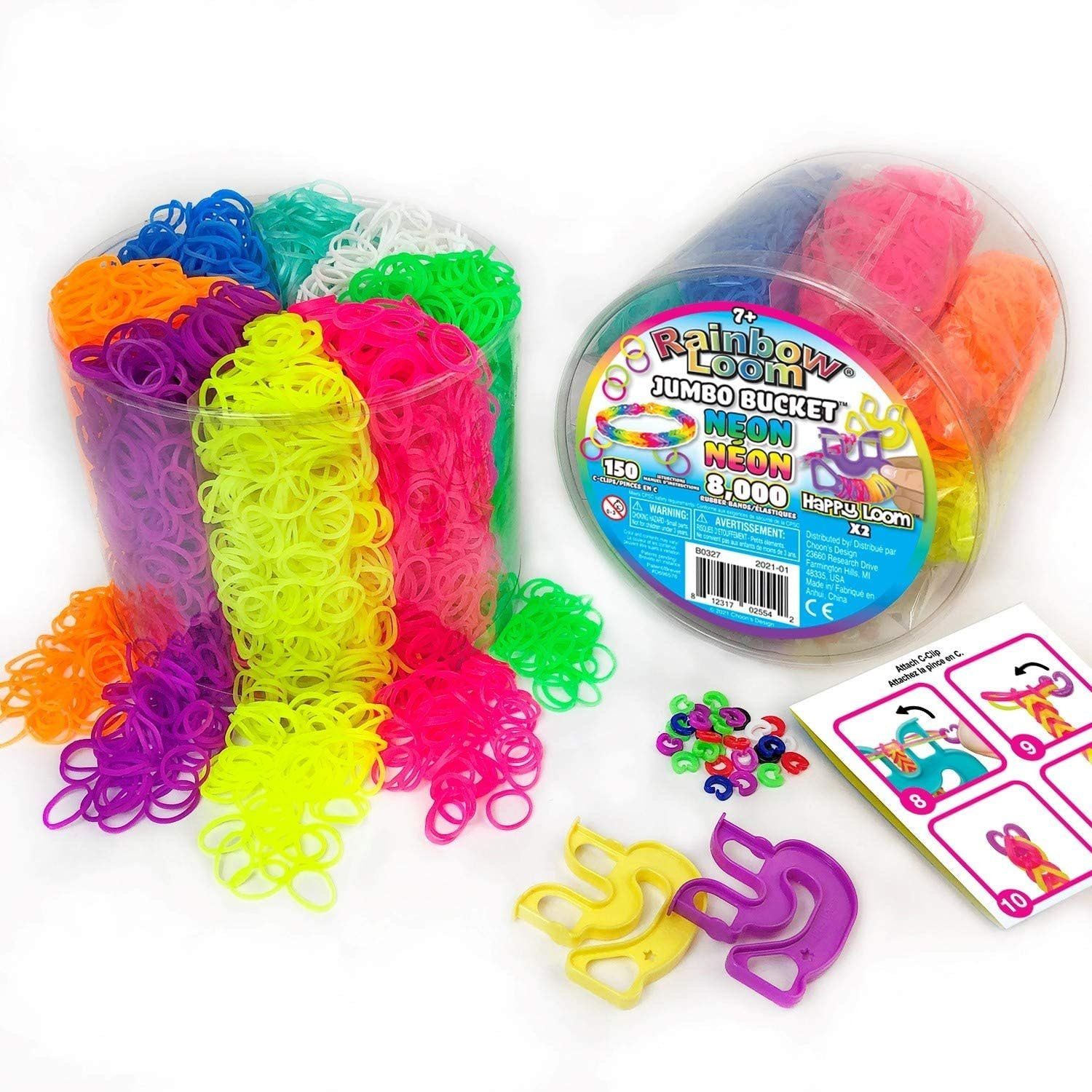 Rainbow Loom Jumbo Bucket Neon