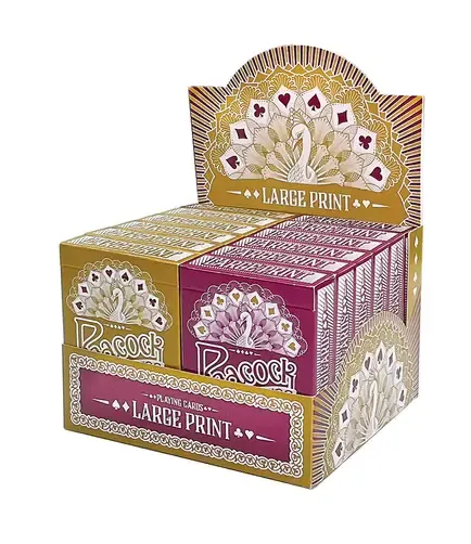 Large Print Playing Cards (Red or Gold)