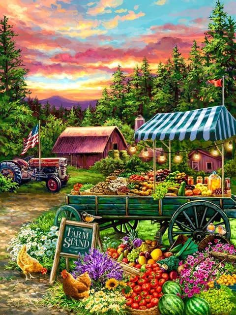 The Fruit Stand 500 Piece Jigsaw Puzzle