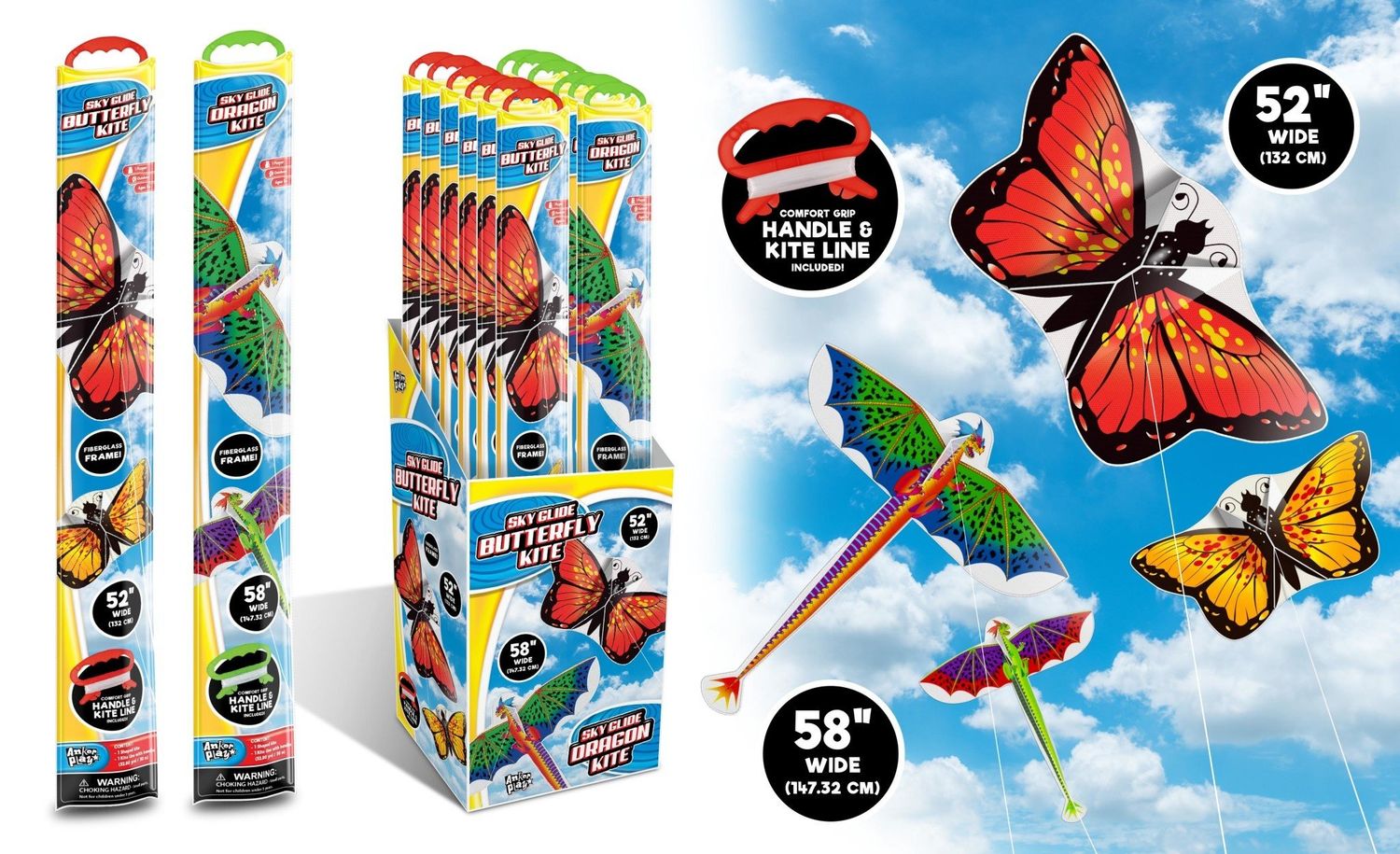 Sky Glide Shaped Kites (Butterfly/Dragon)