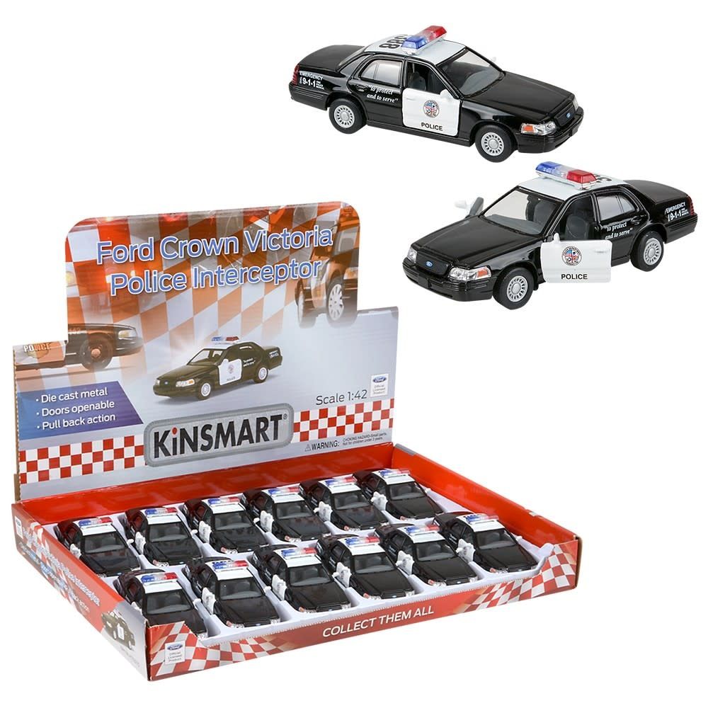 5&#39; Diecast Pull Back Crown Victoria Police Car