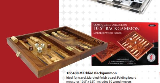 Marbled Backgammon 10.5&quot;