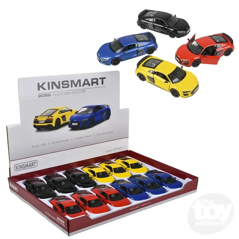 5&quot; Die-Cast Pull Back 2020 Audi R8 Coupe Blue