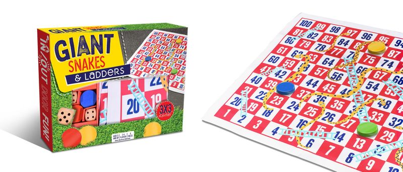 Giant Snakes and Ladders Game