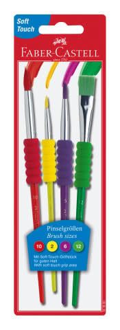4 Pack Soft Grip Brushes