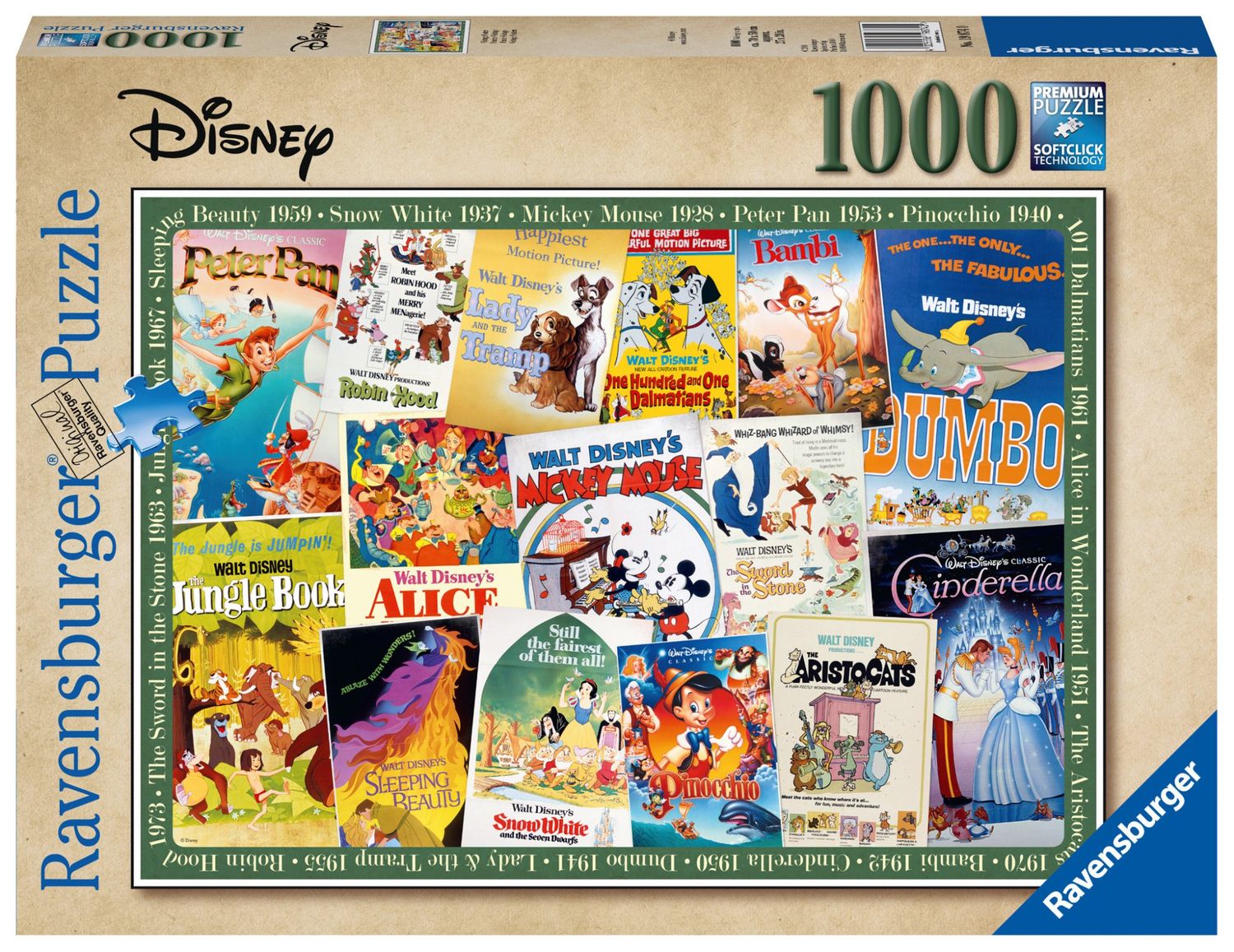 Disney Vintage Movie Posters 1000 pc Puzzle