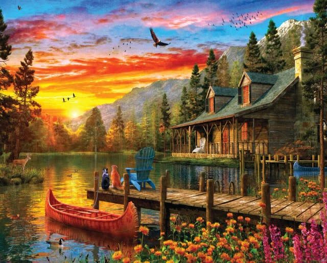 Cabin Evening sunset