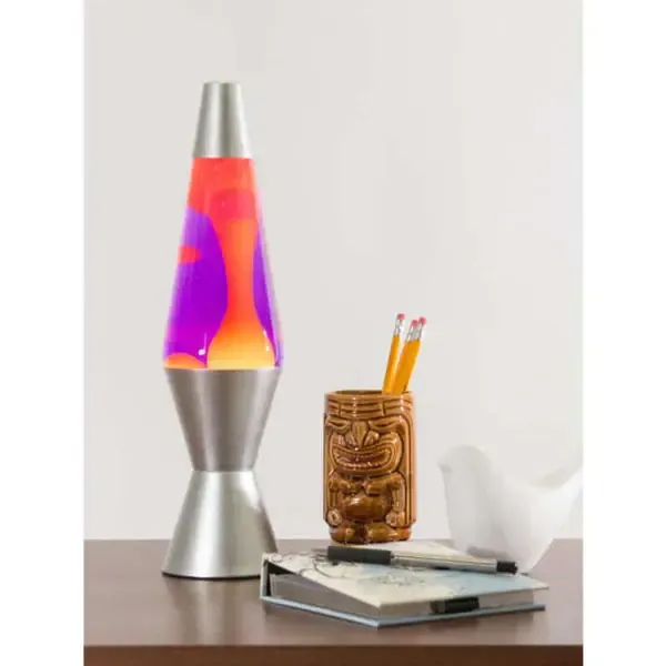 14.5&#39;&#39; Lava Lamp - Yellow/Purple/Silver