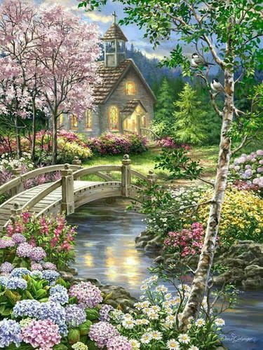 Spring Chapel 60 Piece Jigsaw Puzzle