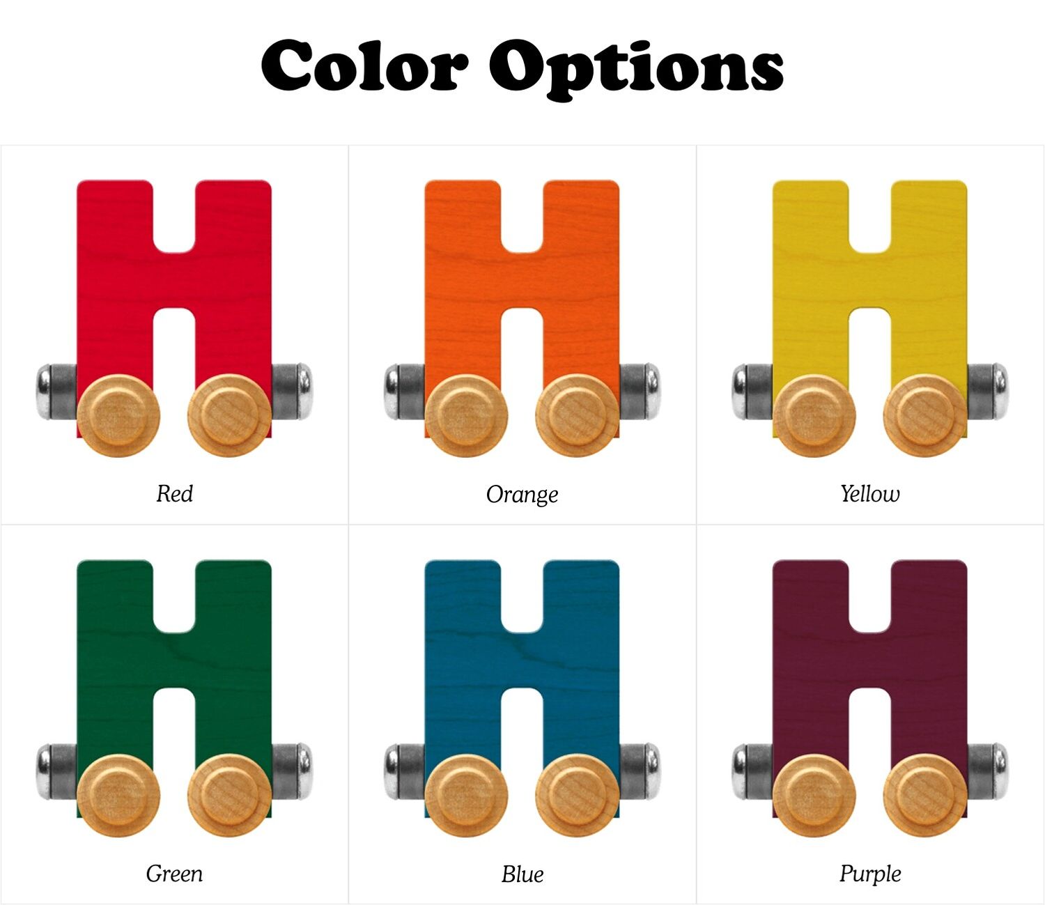 Train Letter H Wooden