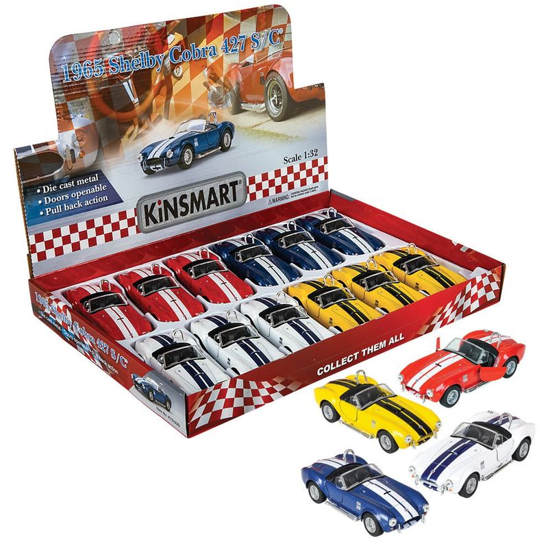 5&quot; Diecast Pull Back 1965 Shelby Cobra Red