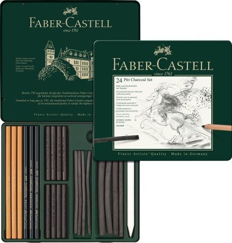 24ct Pitt Charcoal Set Tin