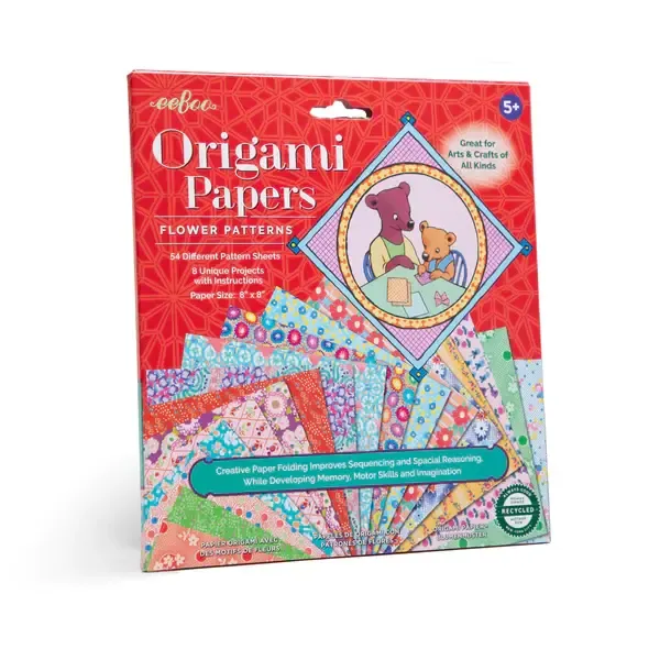 Origami Papers Flower Patterns