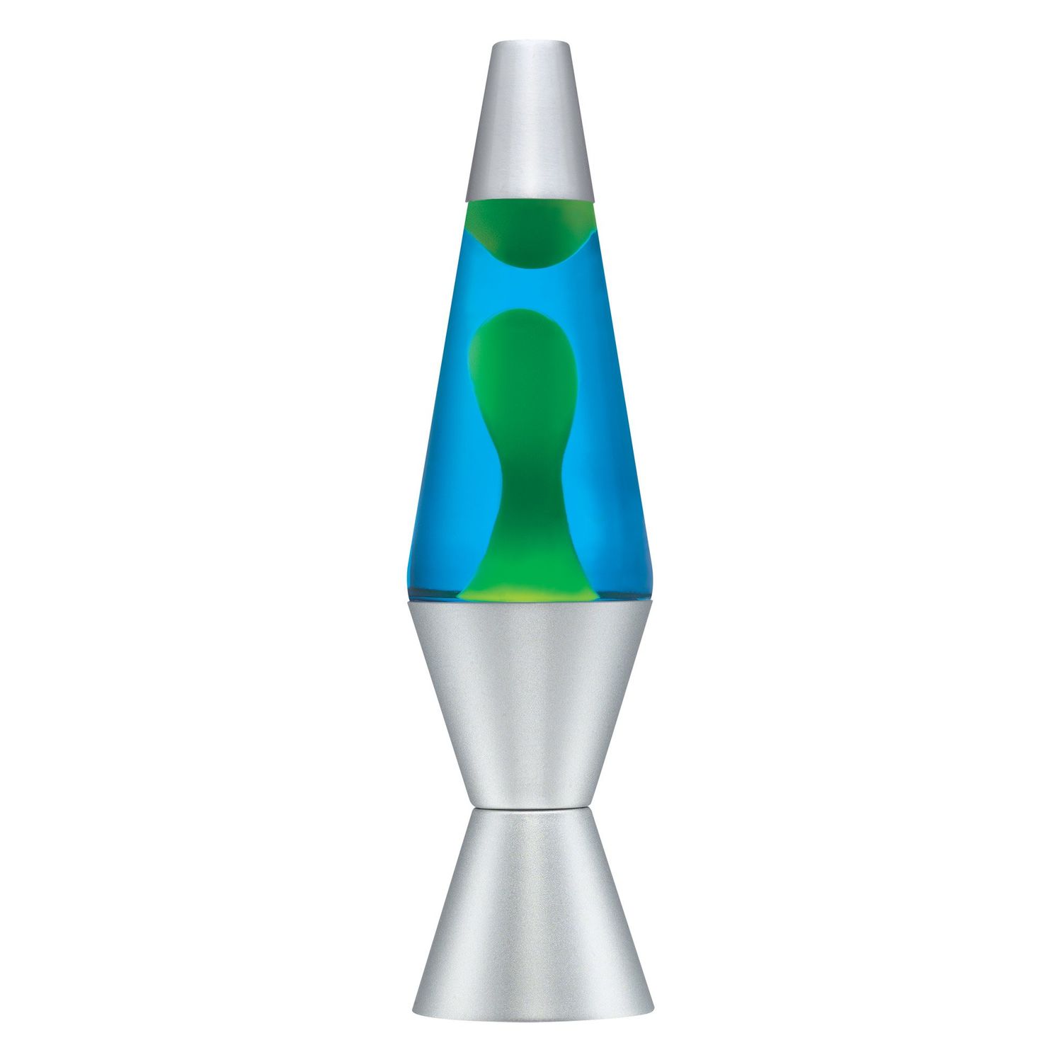 14.5&quot; Lava Lamp Yellow, Blue &amp; Silver