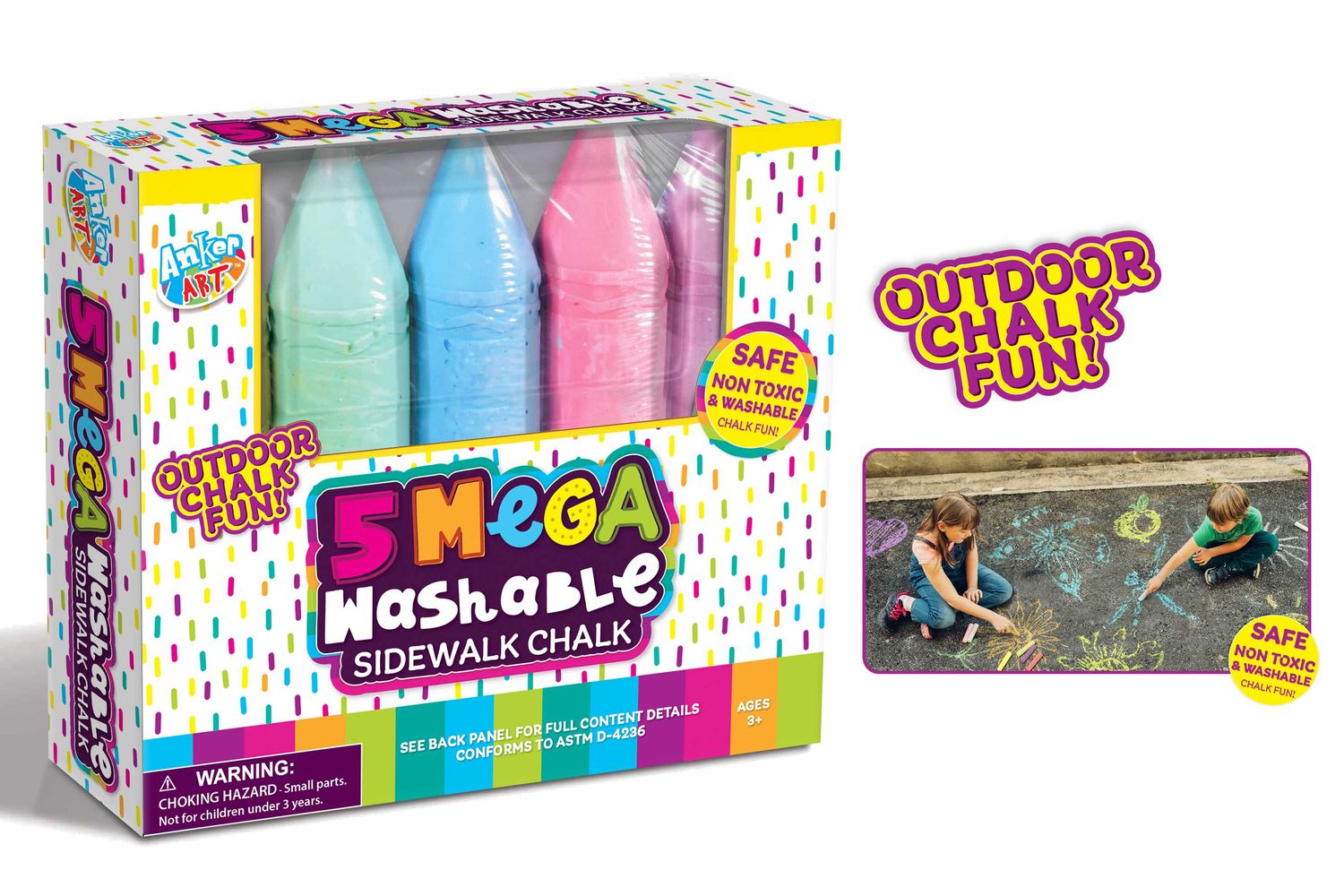 5 Piece Mega-Sized Chalks