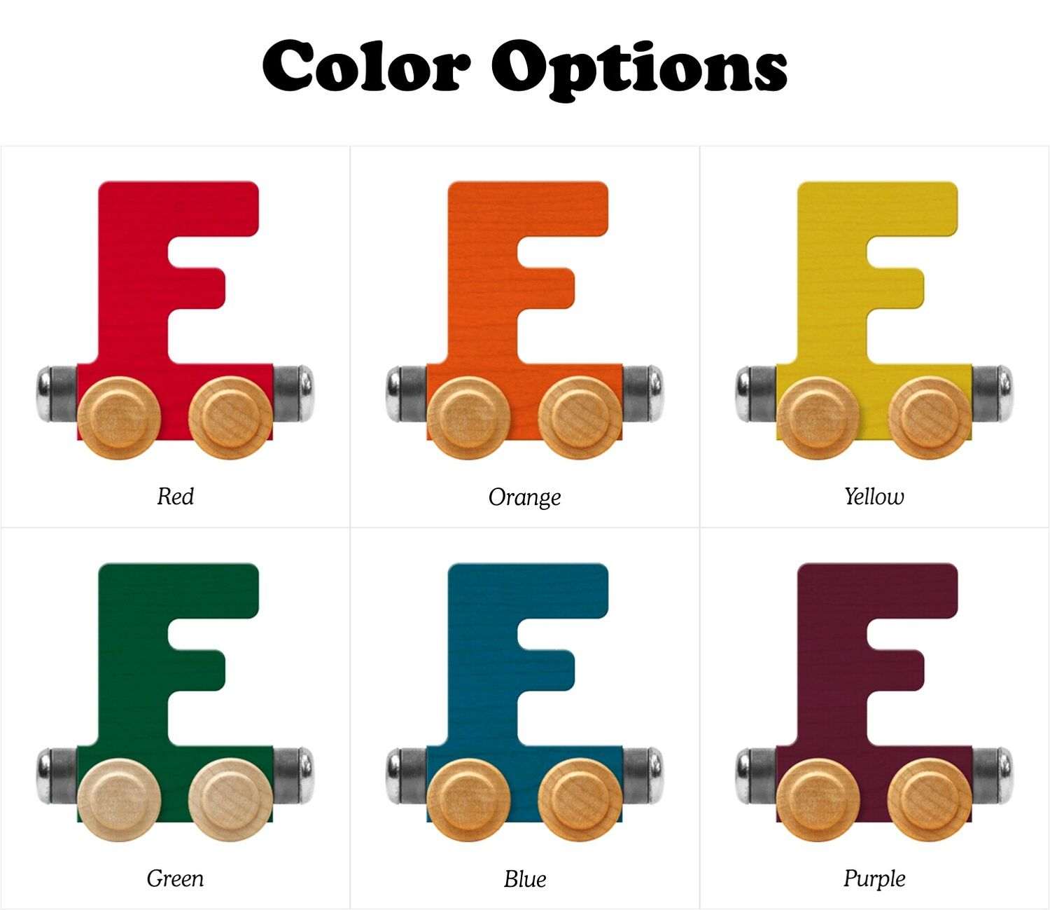 Train Letter F  Wooden