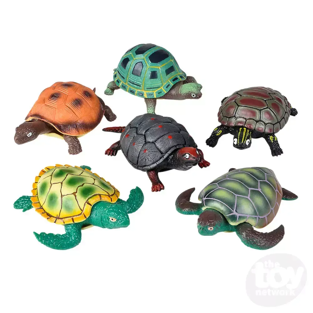 4.5&quot; Stretch Turtle - Assorted Colors